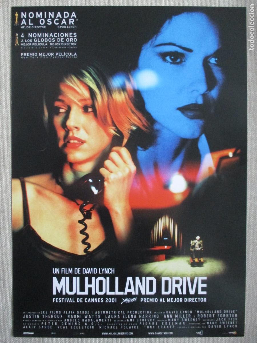 Cin&eacute;ma: MULHOLLAND DRIVE. GUIA ORIGINAL ESTRENO. PEDIDO MINIMO EN GUIAS 10 EUROS.