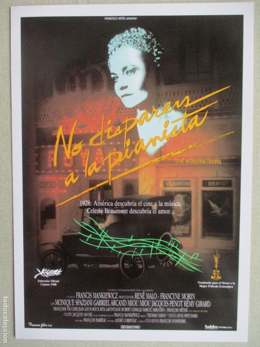 Cine: NO DISPAREN A LA PIANISTA. GUIA ORIGINAL ESTRENO. PEDIDO MINIMO EN GUIAS 10 EUROS.