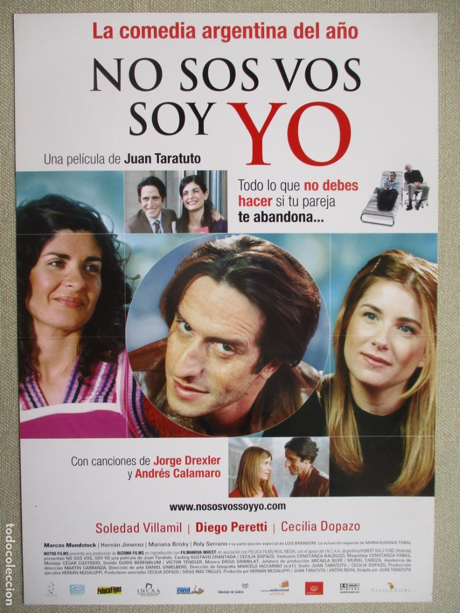 Cinema: NO SOS VOS SOY YO. GUIA ORIGINAL ESTRENO. PEDIDO MINIMO EN GUIAS 10 EUROS.