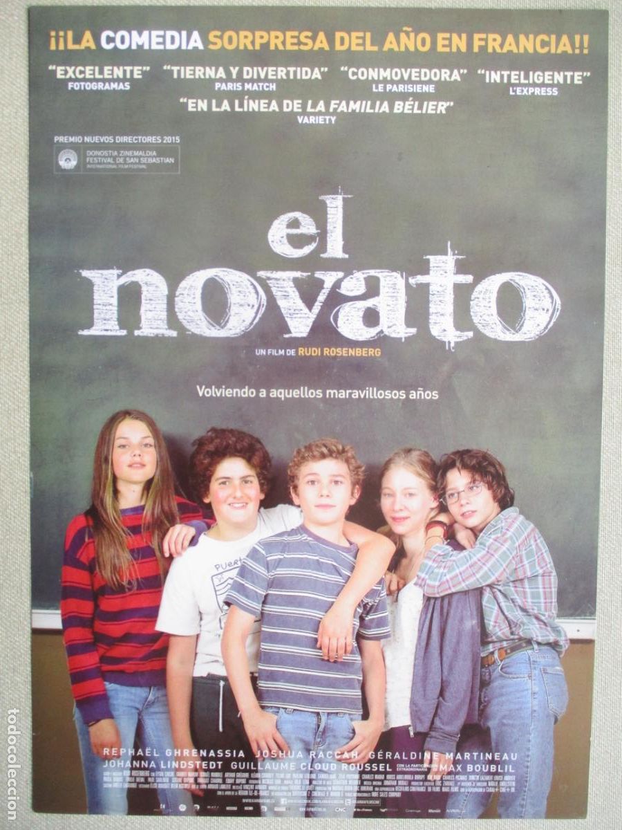 Cine: EL NOVATO. GUIA ORIGINAL ESTRENO. PEDIDO MINIMO EN GUIAS 10 EUROS.