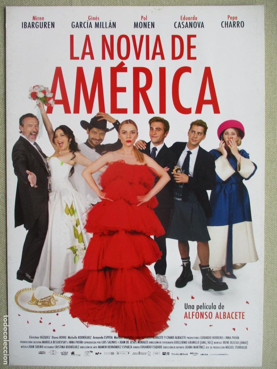 Cine: LA NOVIA DE AMERICA. GUIA ORIGINAL ESTRENO. PEDIDO MINIMO EN GUIAS 10 EUROS.