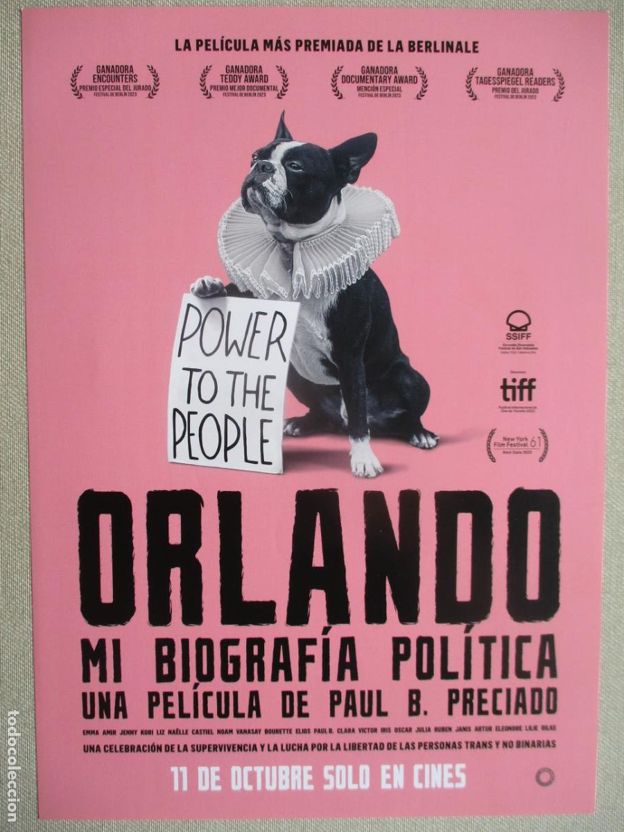 Cinema: ORLANDO MI BIOGRAFIA POLITICA. GUIA ORIGINAL ESTRENO. PEDIDO MINIMO EN GUIAS 10 EUROS.