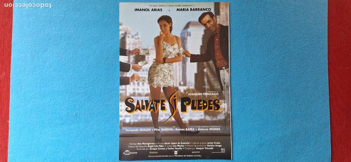 Kino: Guia doble: Salvate si puedes. Con: Imanol Arias, Maria Barrancoramon Barea. A&ntilde;o 1994