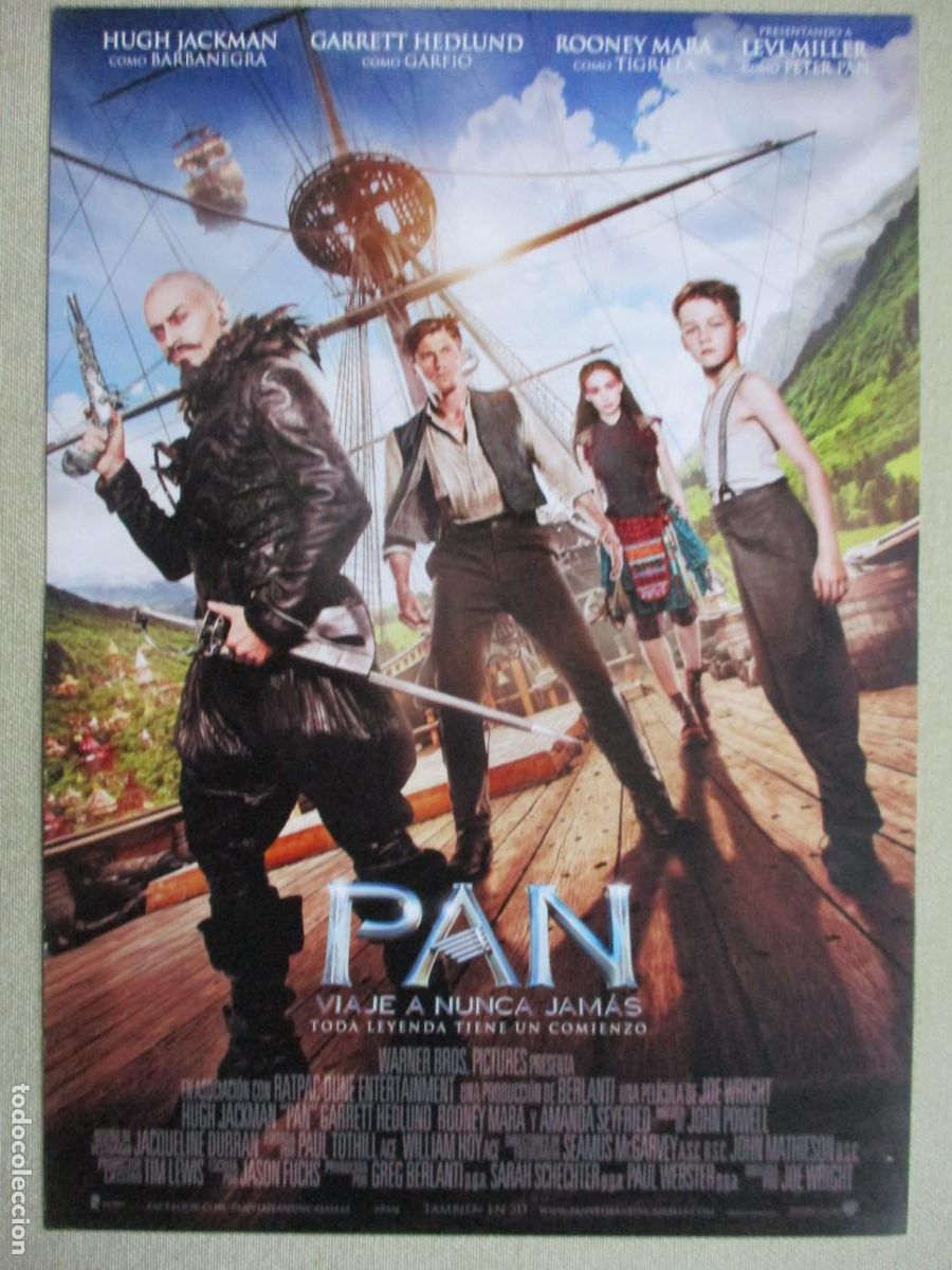 Cin&eacute;ma: PAN VIAJE A NUNCA JAMAS. GUIA ORIGINAL ESTRENO. PEDIDO MINIMO EN GUIAS 10 EUROS.