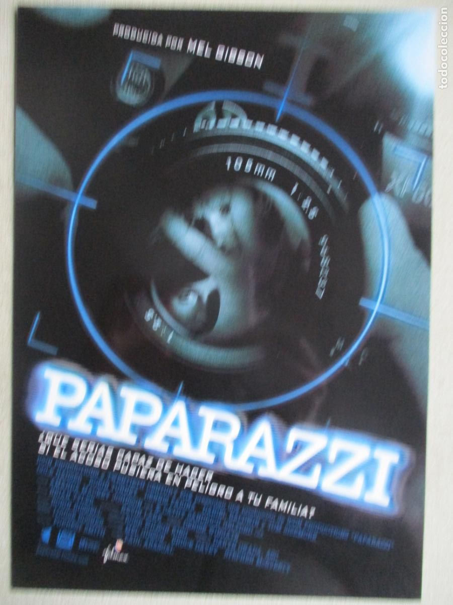 Cin&eacute;ma: PAPARAZZI. GUIA ORIGINAL ESTRENO. PEDIDO MINIMO EN GUIAS 10 EUROS.