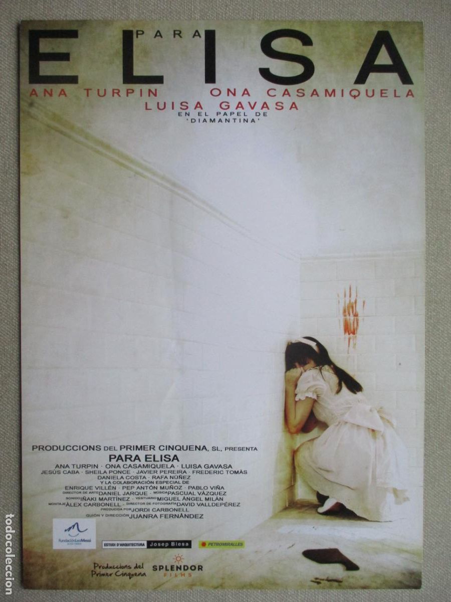 Cin&eacute;ma: PARA ELISA. GUIA ORIGINAL ESTRENO. PEDIDO MINIMO EN GUIAS 10 EUROS.