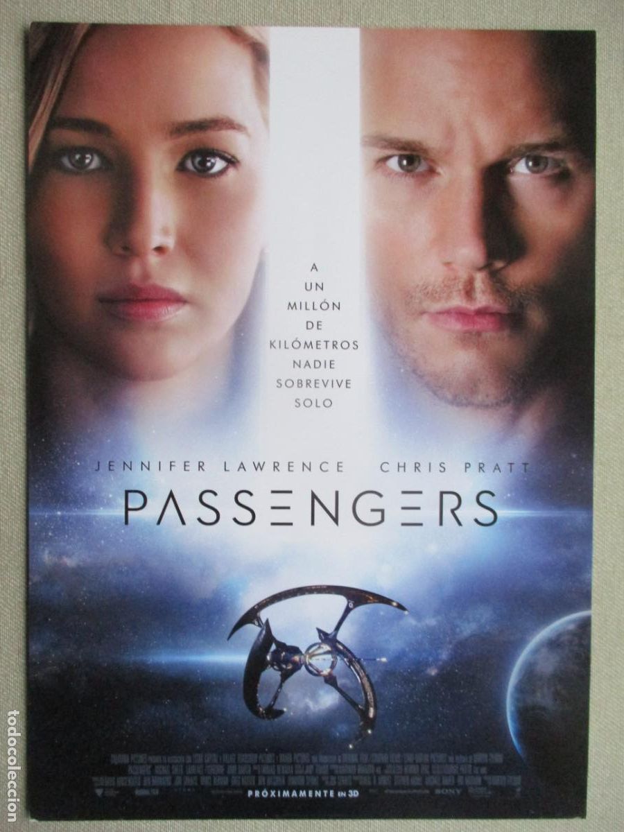 Cinema: PASSENGERS. GUIA ORIGINAL ESTRENO. PEDIDO MINIMO EN GUIAS 10 EUROS.
