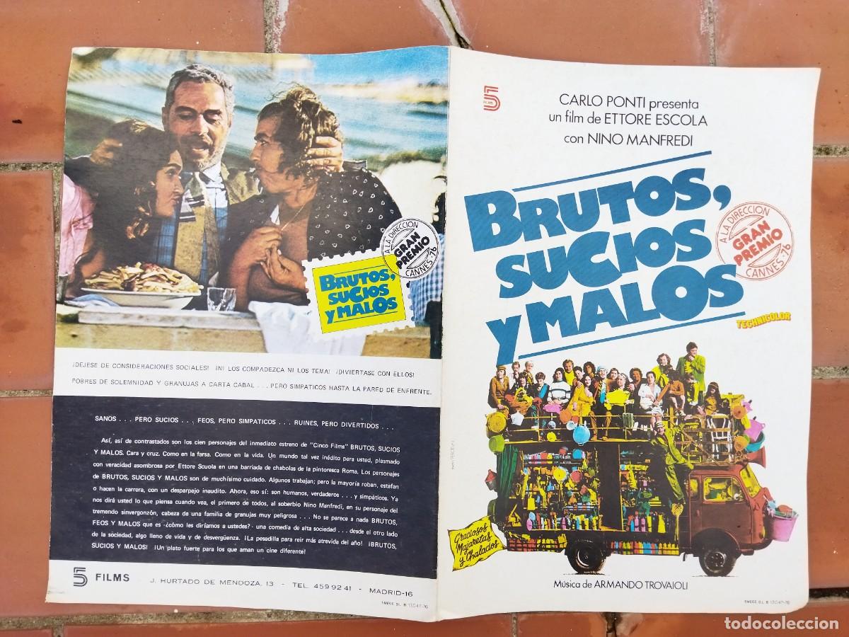Cin&eacute;ma: guia de cine doble BRUTOS SUCIOS Y MALOS ettore escola carlo ponti nino manfredi maria bosco