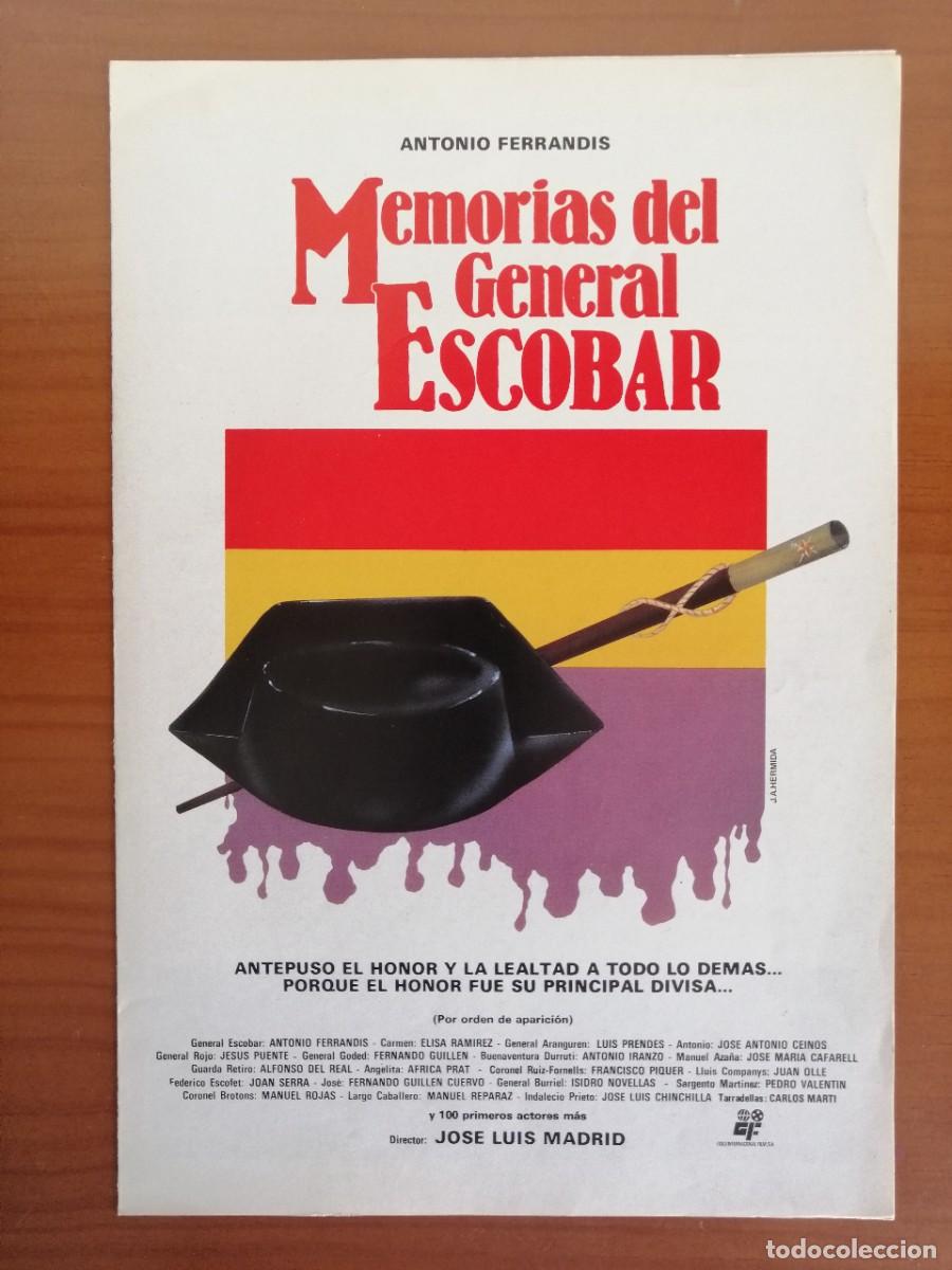 Cinema: G8049 MEMORIAS DEL GENERAL ESCOBAR-DOBLE