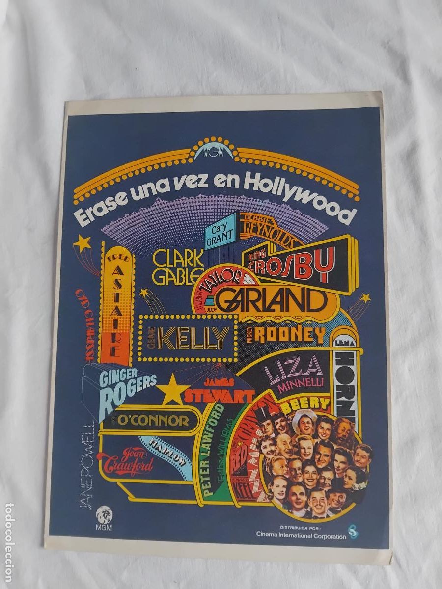 Cinema: ERASE UNA VEZ EN HOLLYWOOD. GUIA PUBLICITARIA DE LA PELICULA.