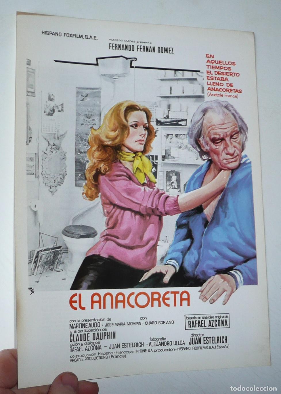 Cinema: El anacoreta (Juan Estelrich, 1976) Gu&iacute;a de cine. Fernando Fern&aacute;n G&oacute;mez, Mantine And&oacute;