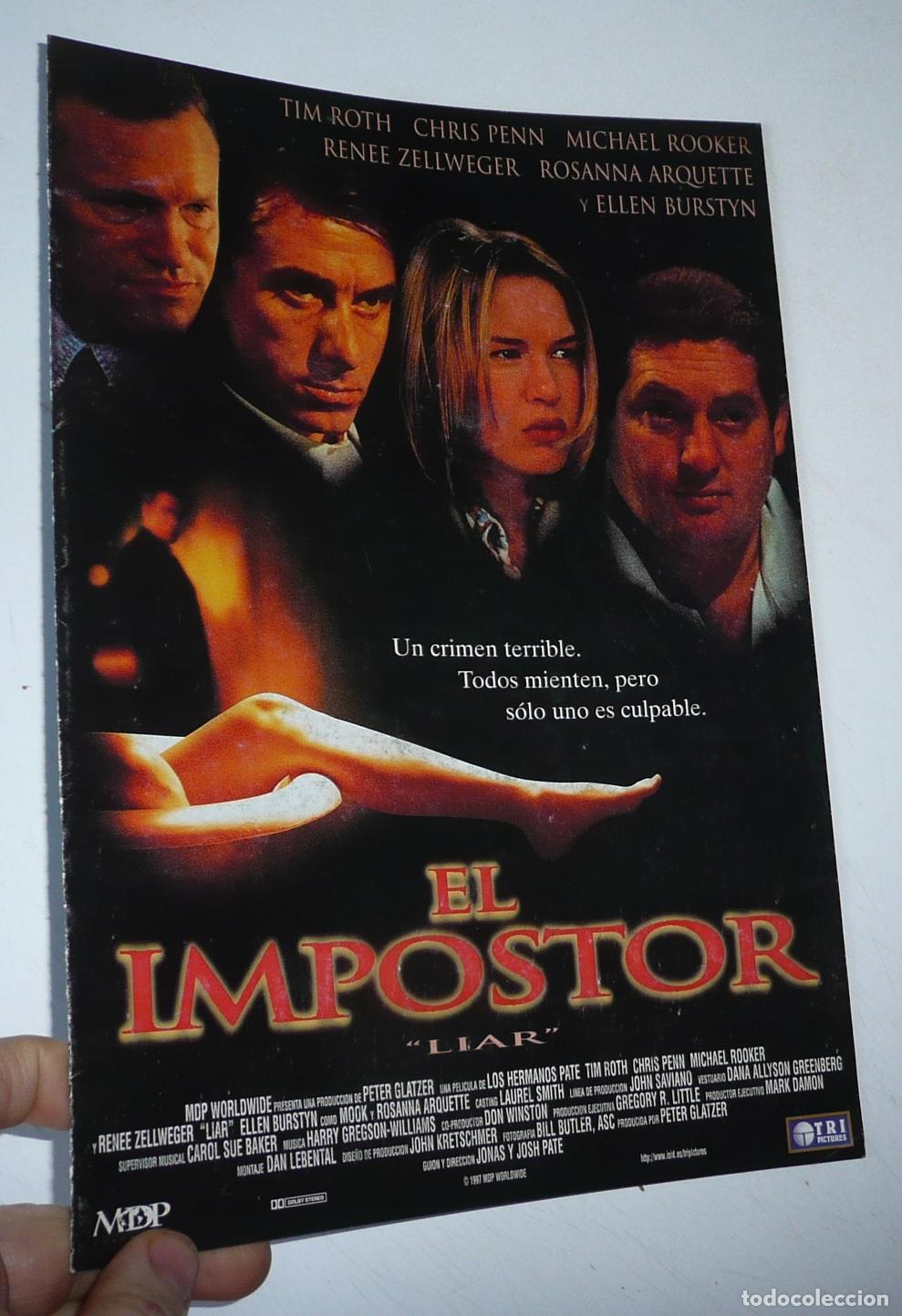 Cinema: El impostor (Liar) (Jonas y Josh Pate, 1997) Tim Roth, Chris Penn, Ren&eacute;e Zellweger, Michael Rooker