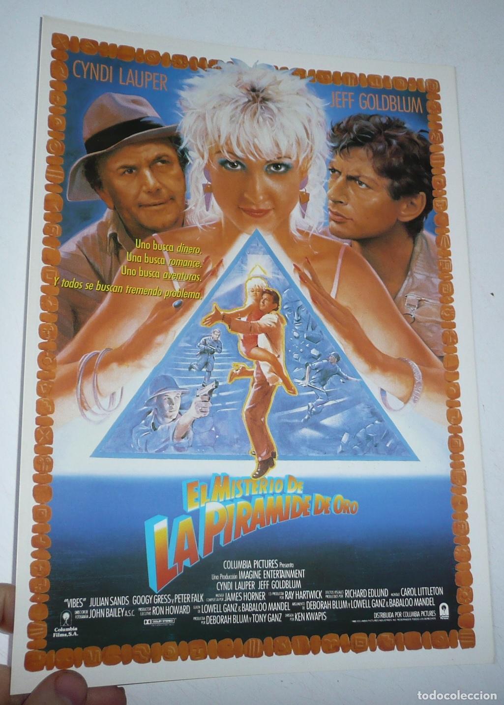 Cinema: El misterio de la pir&aacute;mide de oro (Ken Kwapis, 1988) Gu&iacute;a de cine. Cyndi Lauper, Jeff Goldblum