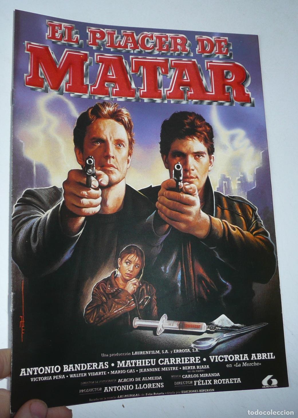 Cine: El placer de matar (F&eacute;lix Rotaeta, 1988) Antonio Banderas, Mathieu Carri&egrave;re, Victoria Abril