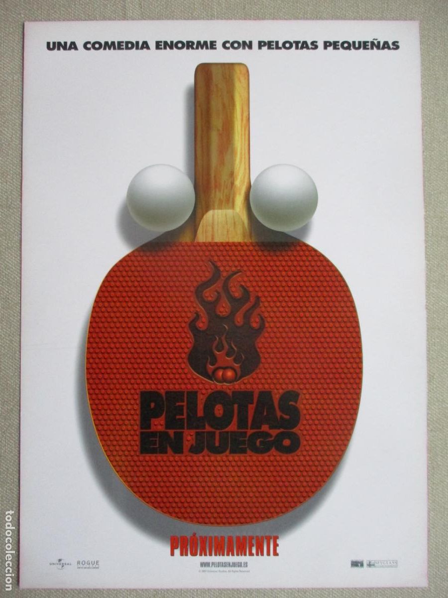Cinema: PELOTAS EN JUEGO. GUIA ORIGINAL ESTRENO. PEDIDO MINIMO EN GUIAS 10 EUROS.