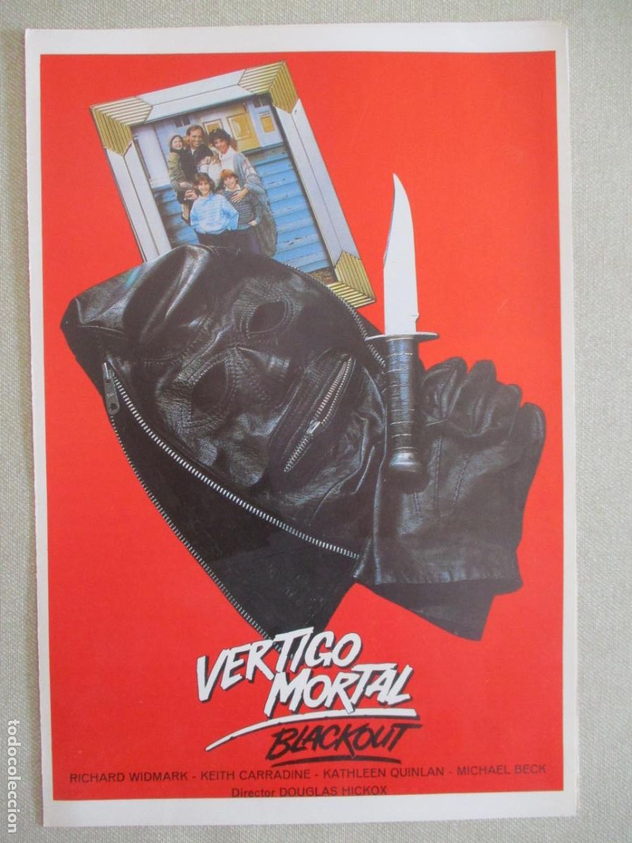 Cine: VERTIGO MORTAL. GUIA ORIGINAL ESTRENO. PEDIDO MINIMO EN GUIAS 10 EUROS.