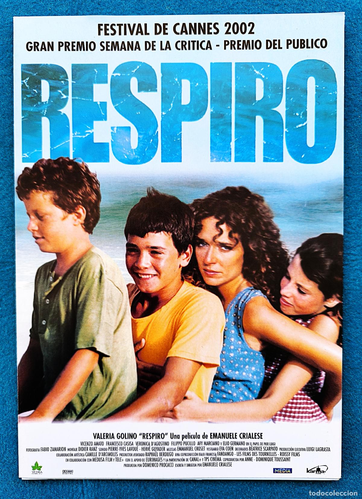 Cinema: RW GUIA PUBLICITARIA CINE RESPIRO VALERIA GOLINO VICENZO AMATO G364