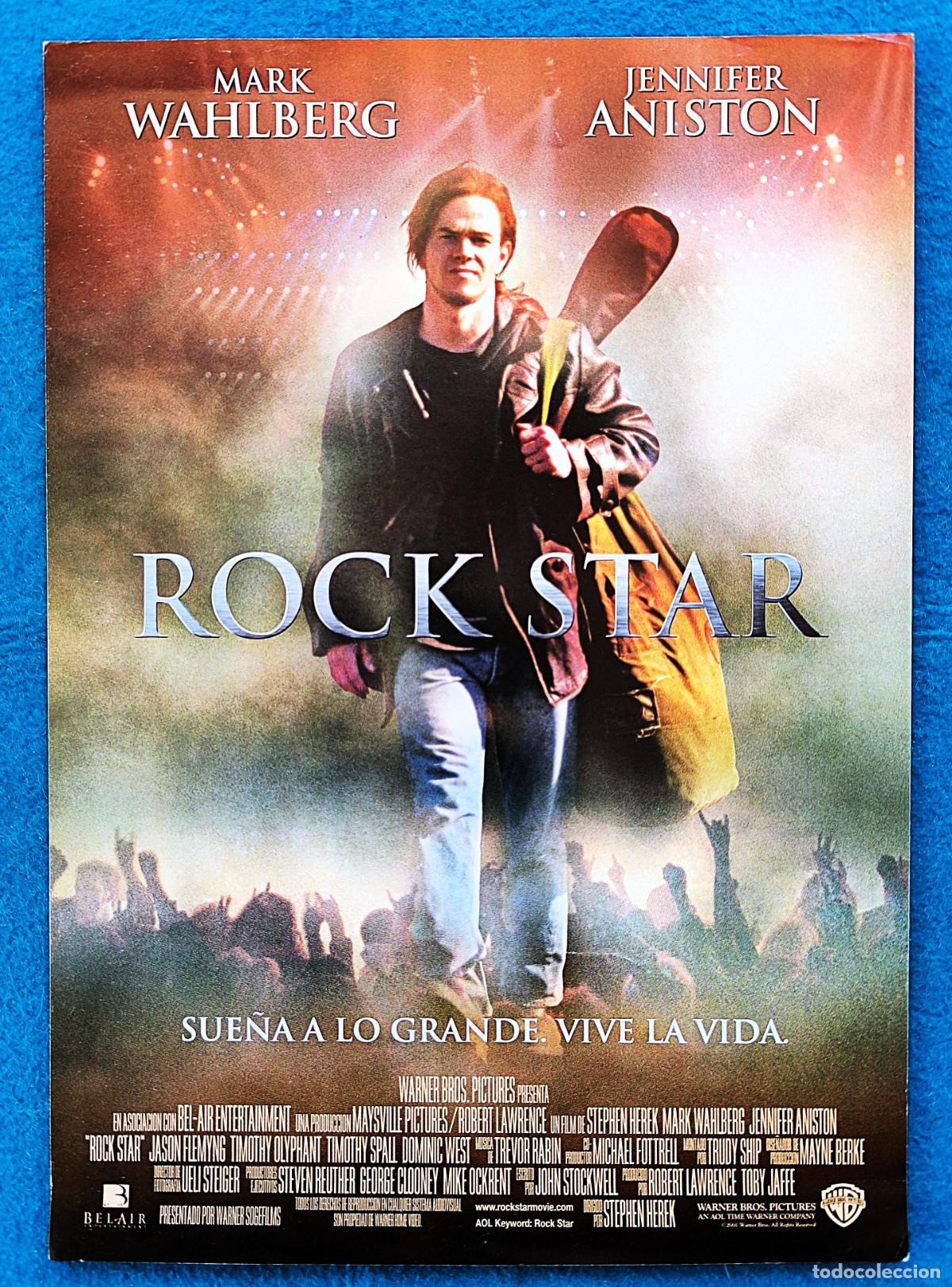 Cin&eacute;ma: RW GUIA PUBLICITARIA CINE ROCK STAR MARK WAHLBERG JENNIFER ANISTON G380