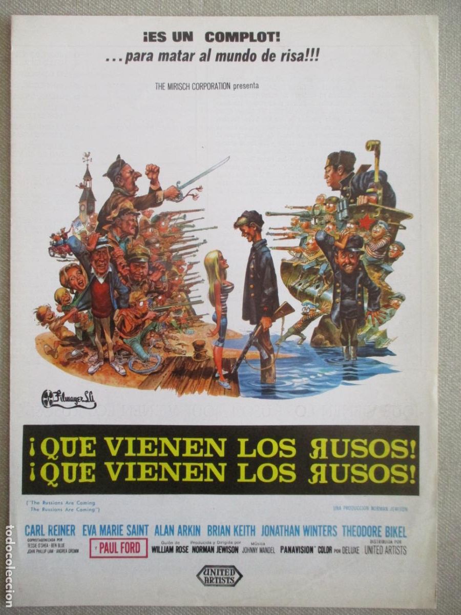 Cinema: &iexcl;QUE VIENEN LOS RUSOS!. GUIA ORIGINAL ESTRENO. PEDIDO MINIMO EN GUIAS 10 EUROS.