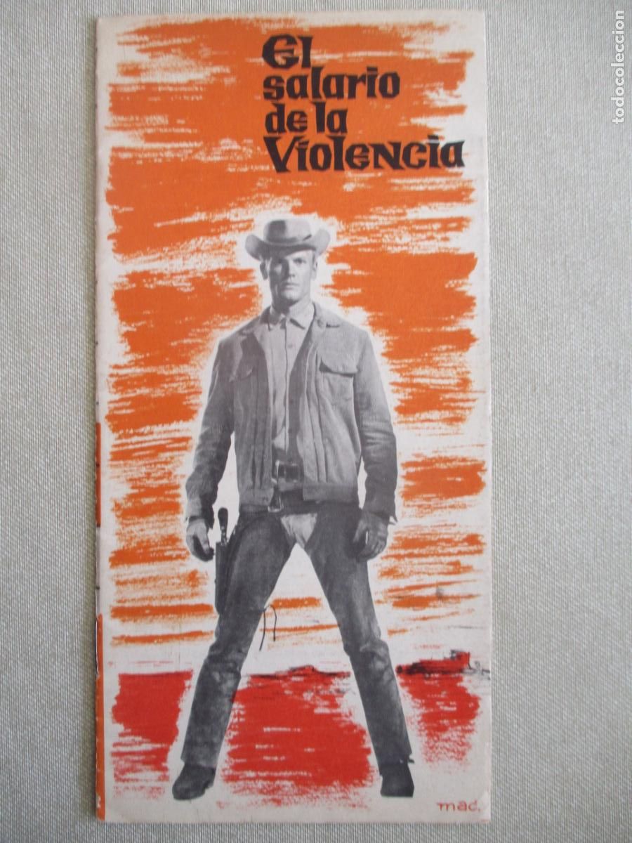 Cinema: EL SALARIO DE LA VIOLENCIA. GUIA ORIGINAL ESTRENO. PEDIDO MINIMO EN GUIAS 10 EUROS.