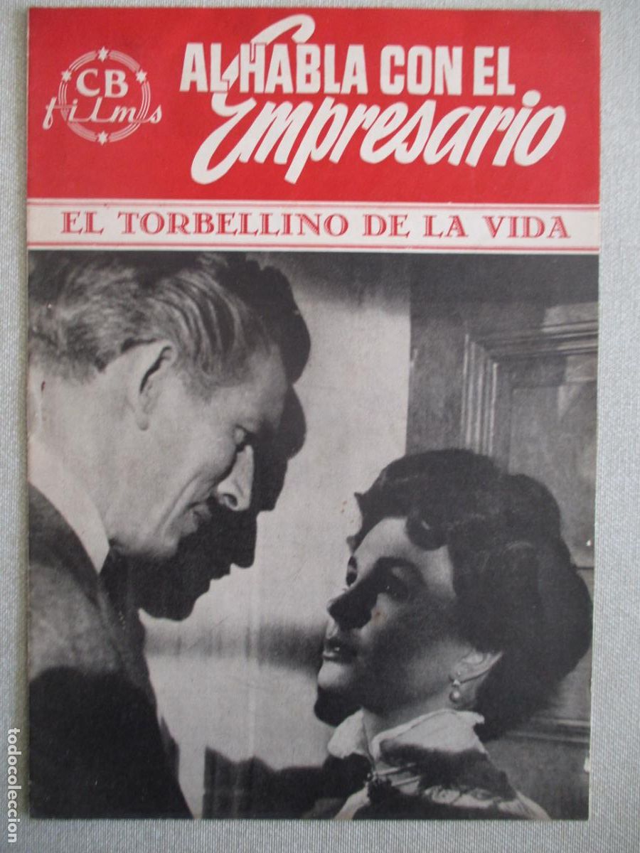 Cinema: EL TORBELLINO DE LA VIDA. GUIA ORIGINAL ESTRENO. PEDIDO MINIMO EN GUIAS 10 EUROS.