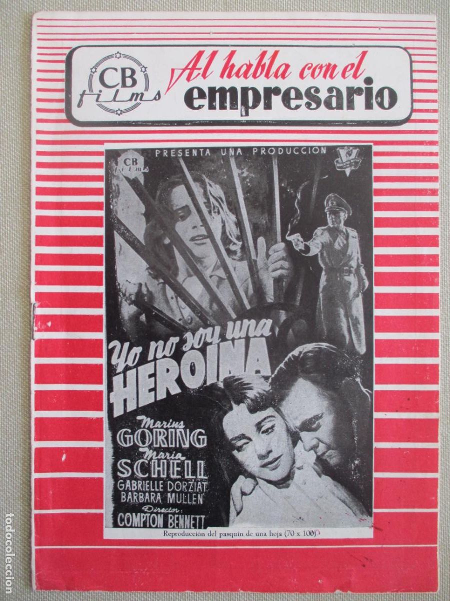 Cinema: YO NO SOY UNA HEROINA. GUIA ORIGINAL ESTRENO. PEDIDO MINIMO EN GUIAS 10 EUROS.