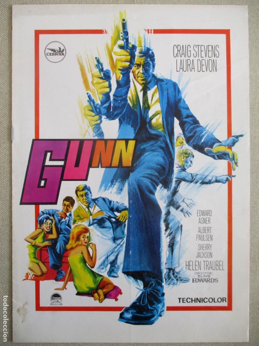 Cine: GUNN. GUIA ORIGINAL ESTRENO. PEDIDO MINIMO EN GUIAS 10 EUROS.