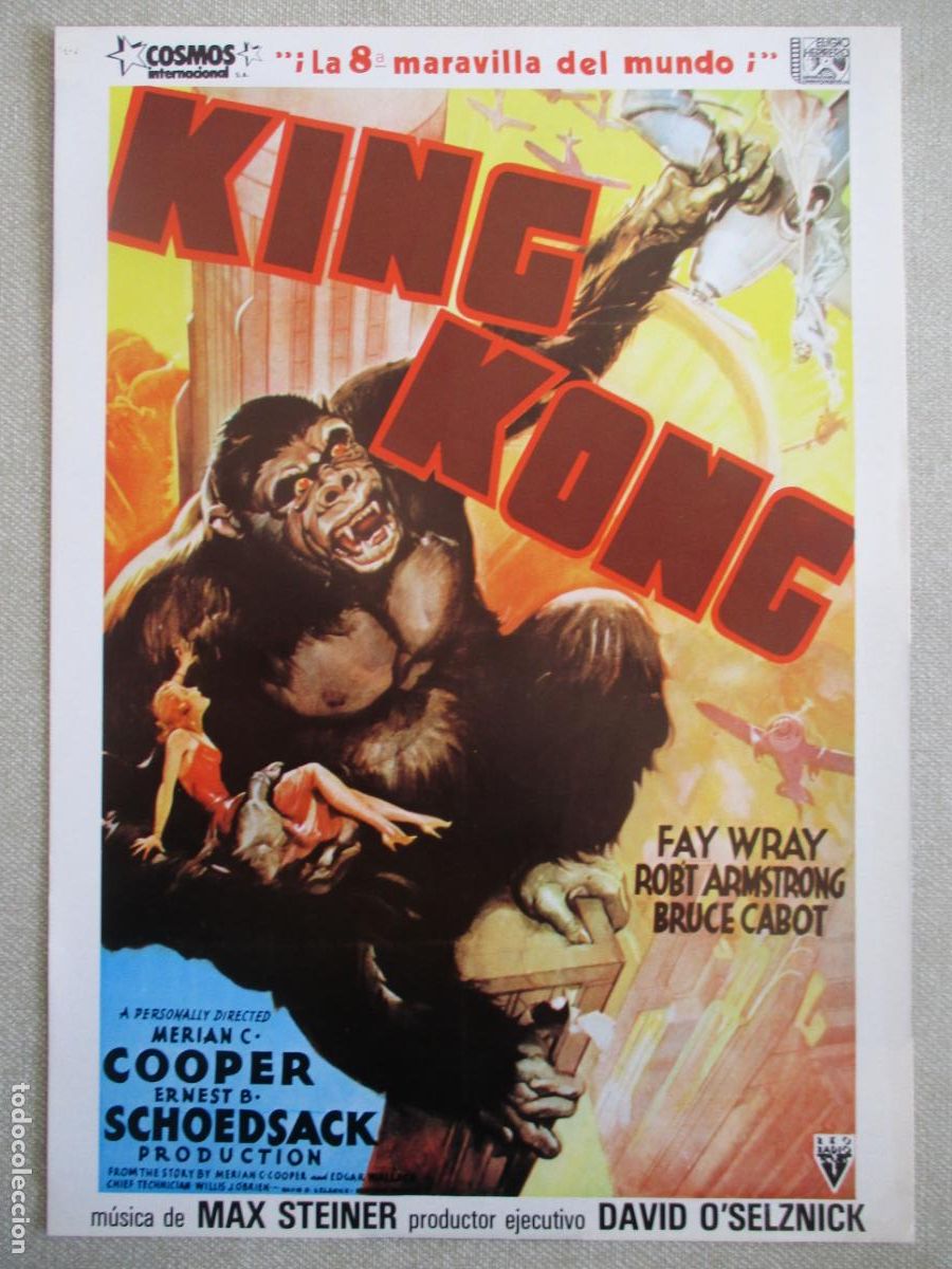 Cine: KING KONG. GUIA ORIGINAL RE-ESTRENO. PEDIDO MINIMO EN GUIAS 10 EUROS.