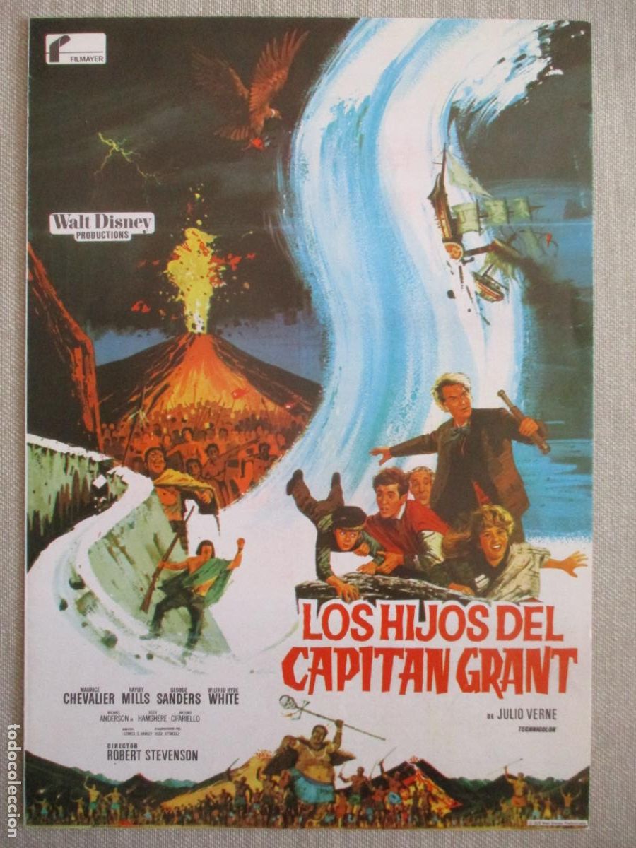 Cin&eacute;ma: LOS HIJOS DEL CAPITAN GRANT. GUIA ORIGINAL ESTRENO. PEDIDO MINIMO EN GUIAS 10 EUROS.