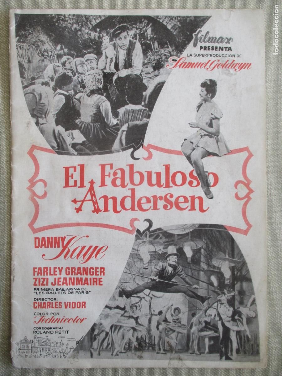 Cin&eacute;ma: EL FABULOSO ANDERSEN. GUIA ORIGINAL ESTRENO. PEDIDO MINIMO EN GUIAS 10 EUROS.