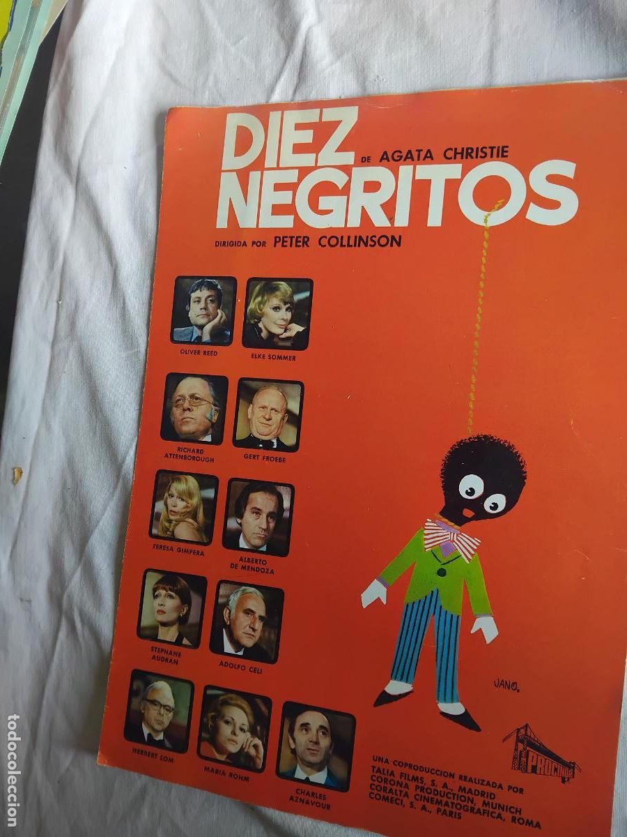 Cinema: DIEZ NEGRITOS. GUIA PUBLICITARIA DE LA PELICULA.