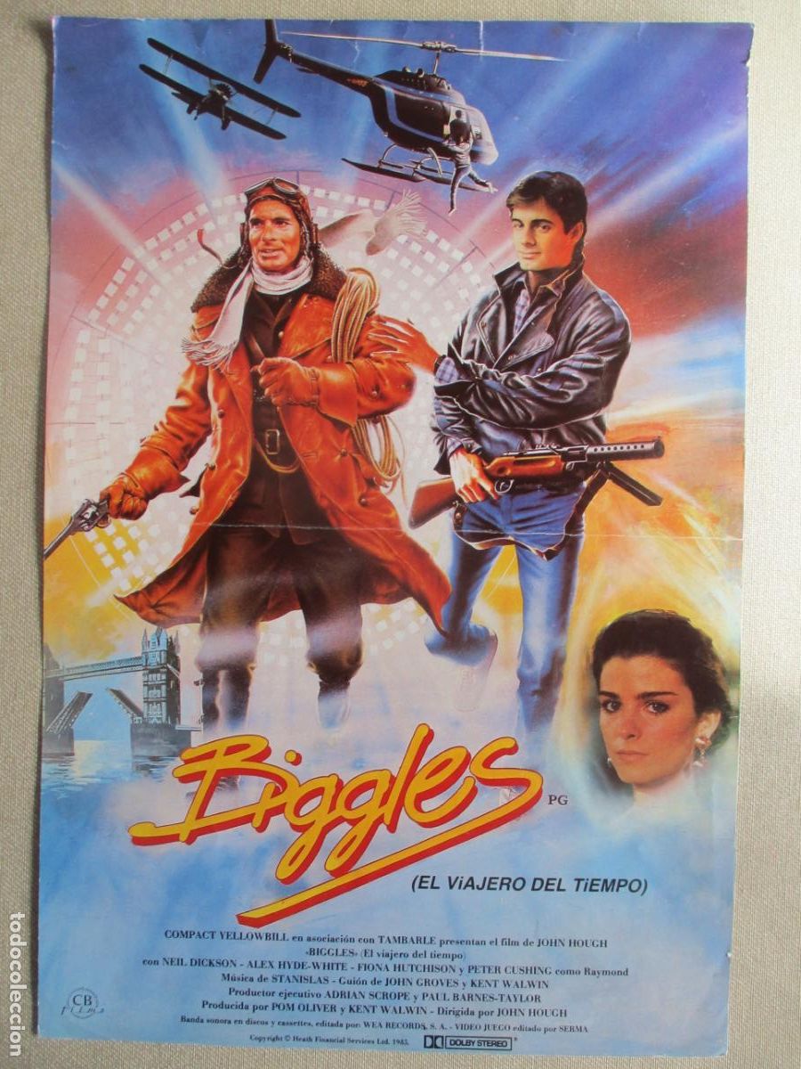 Cinema: BIGGLES (EL VIAJERO DEL TIEMPO). GUIA ORIGINAL ESTRENO. PEDIDO MINIMO EN GUIAS 10 EUROS.