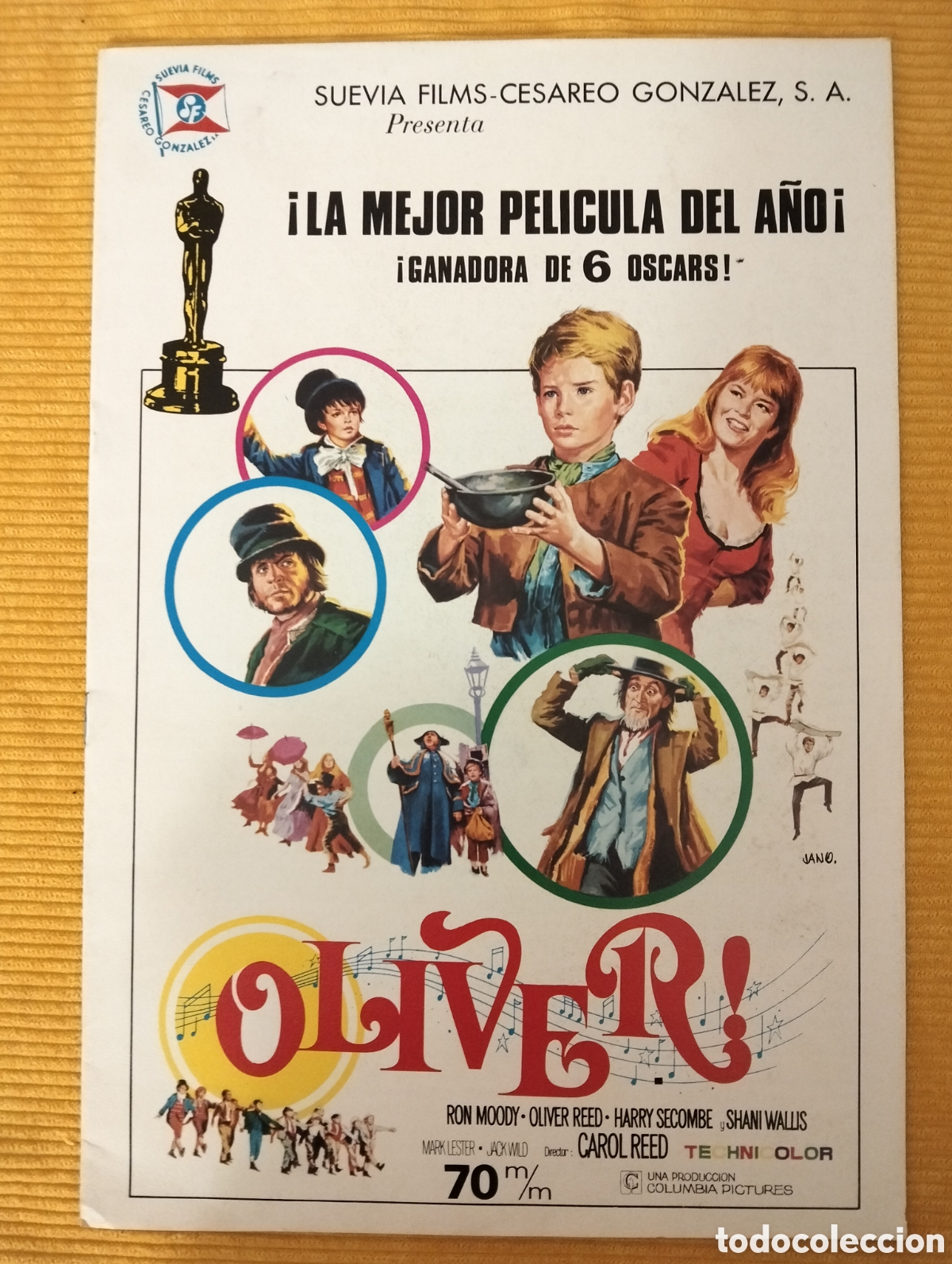Cine: OLIVER - RON MOODY - OLIVER REDD - CAROL REED - GUIA DE CINE ORIGINAL J54