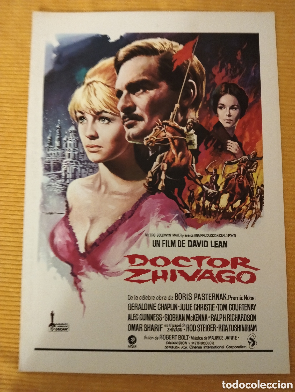 Cine: DOCTOR ZHIVAGO - GERALDINE CHAPLIN - JUKIE CHRISTIE - GUIA DE CINE ORIGINAL J54