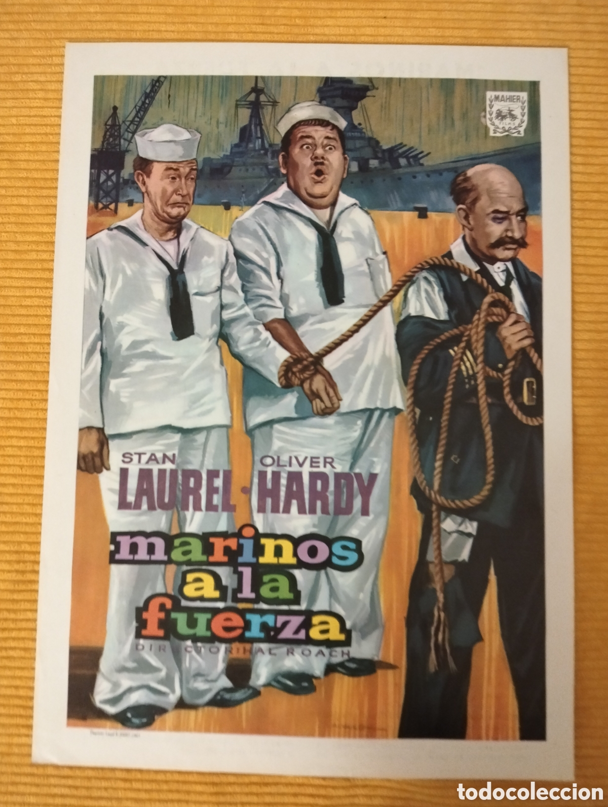 Cinema: MARINOS A LA FUERZA - STAN LAUREL - OLIVER HARDY - GUIA DE CINE ORIGINAL J54