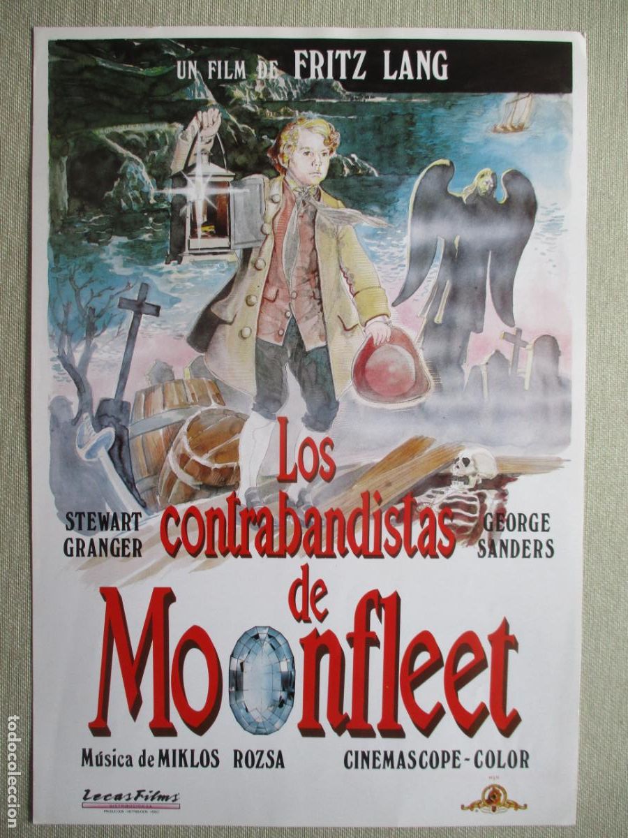 Cinema: LOS CONTRABANDISTAS DE MOONFLEET. GUIA ORIGINAL RE-ESTRENO. PEDIDO MINIMO EN GUIAS 10 EUROS.