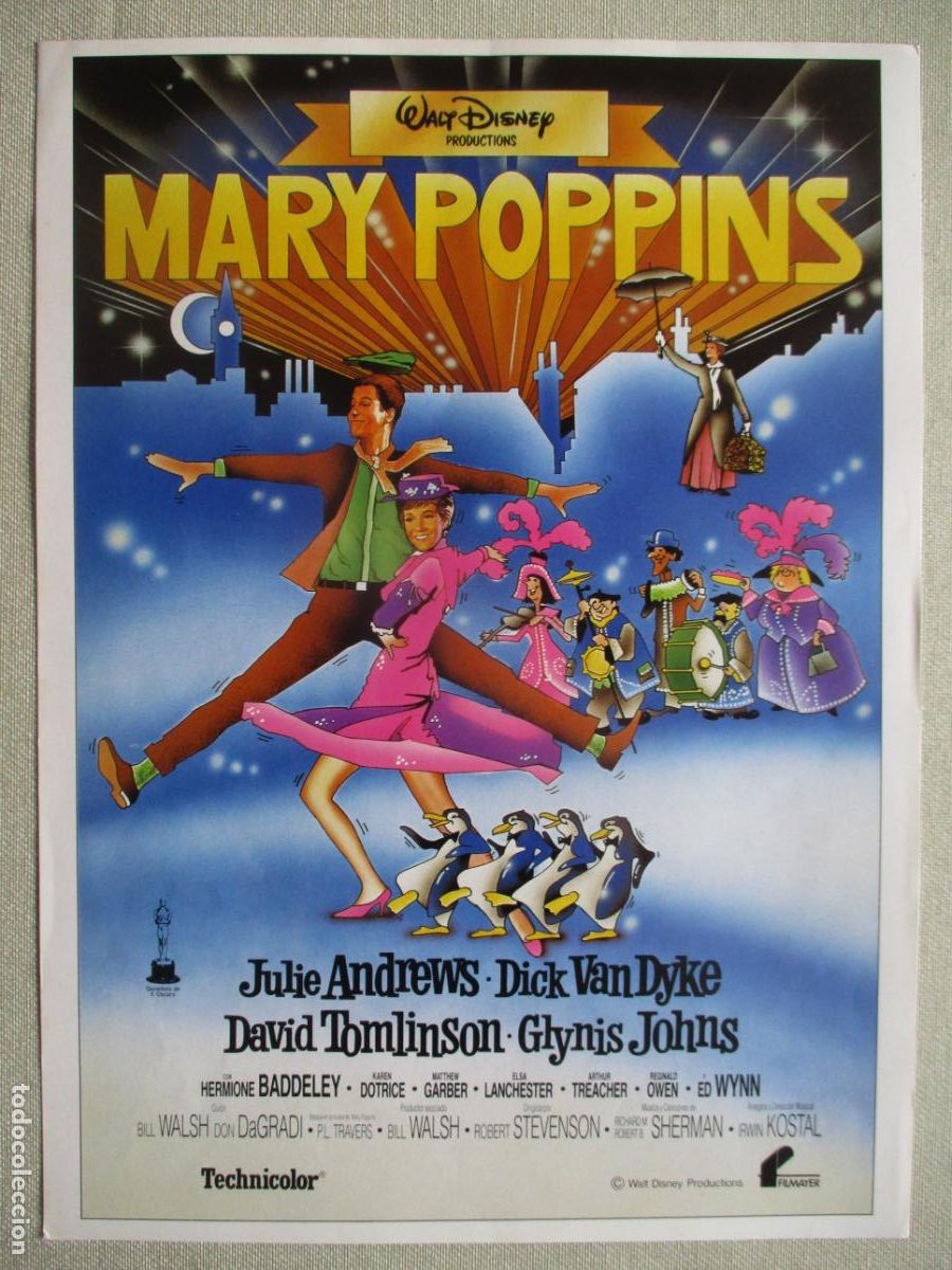 Cine: MARY POPPINS. GUIA ORIGINAL RE-ESTRENO. PEDIDO MINIMO EN GUIAS 10 EUROS.