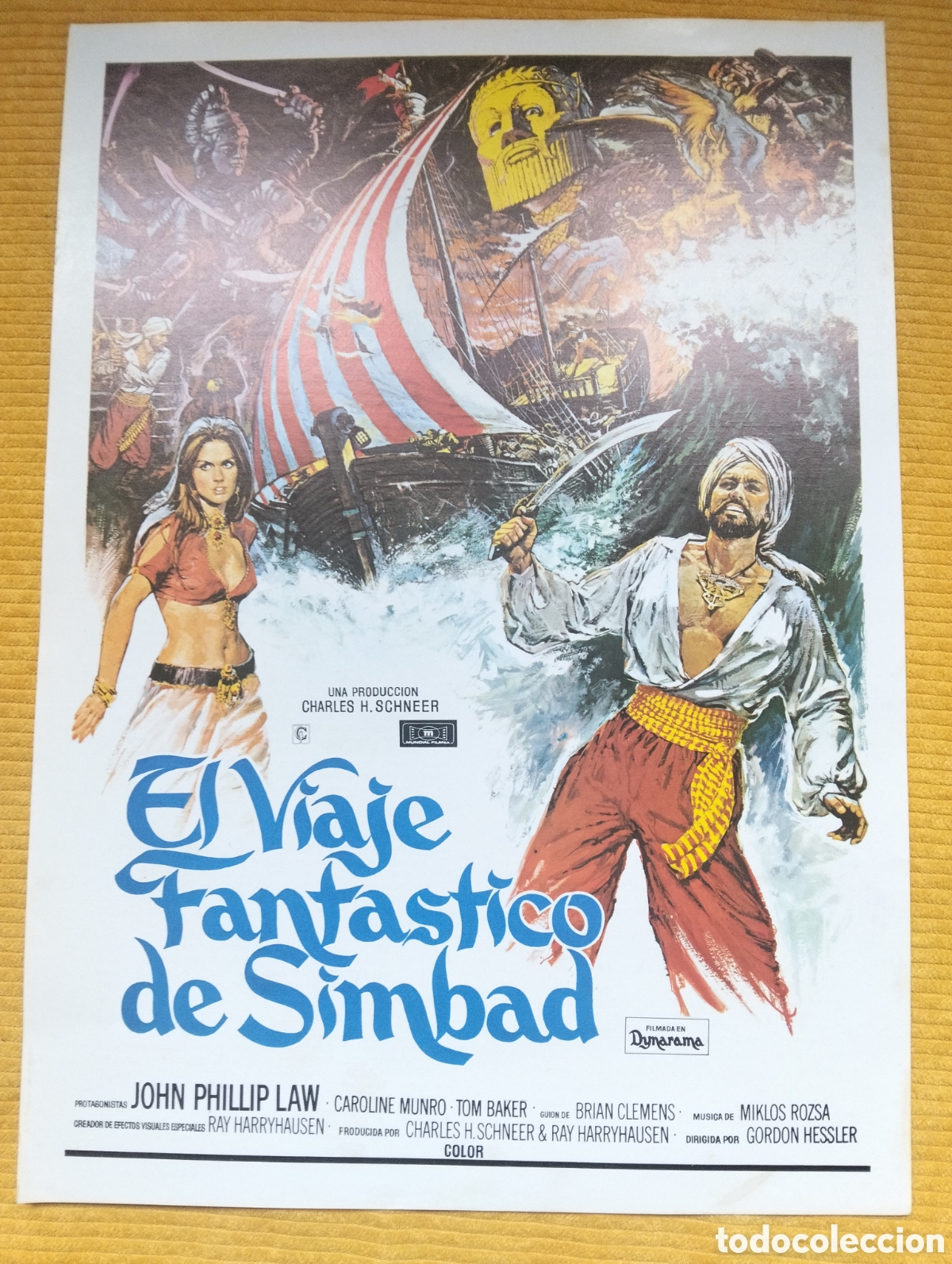 Kino: EL VIAJE FANTASTICO DE SIMBAD - JOHN PHILLIP LAW - CAROLINE MUNRO - GUIA DE CINE ORIGINAL J55