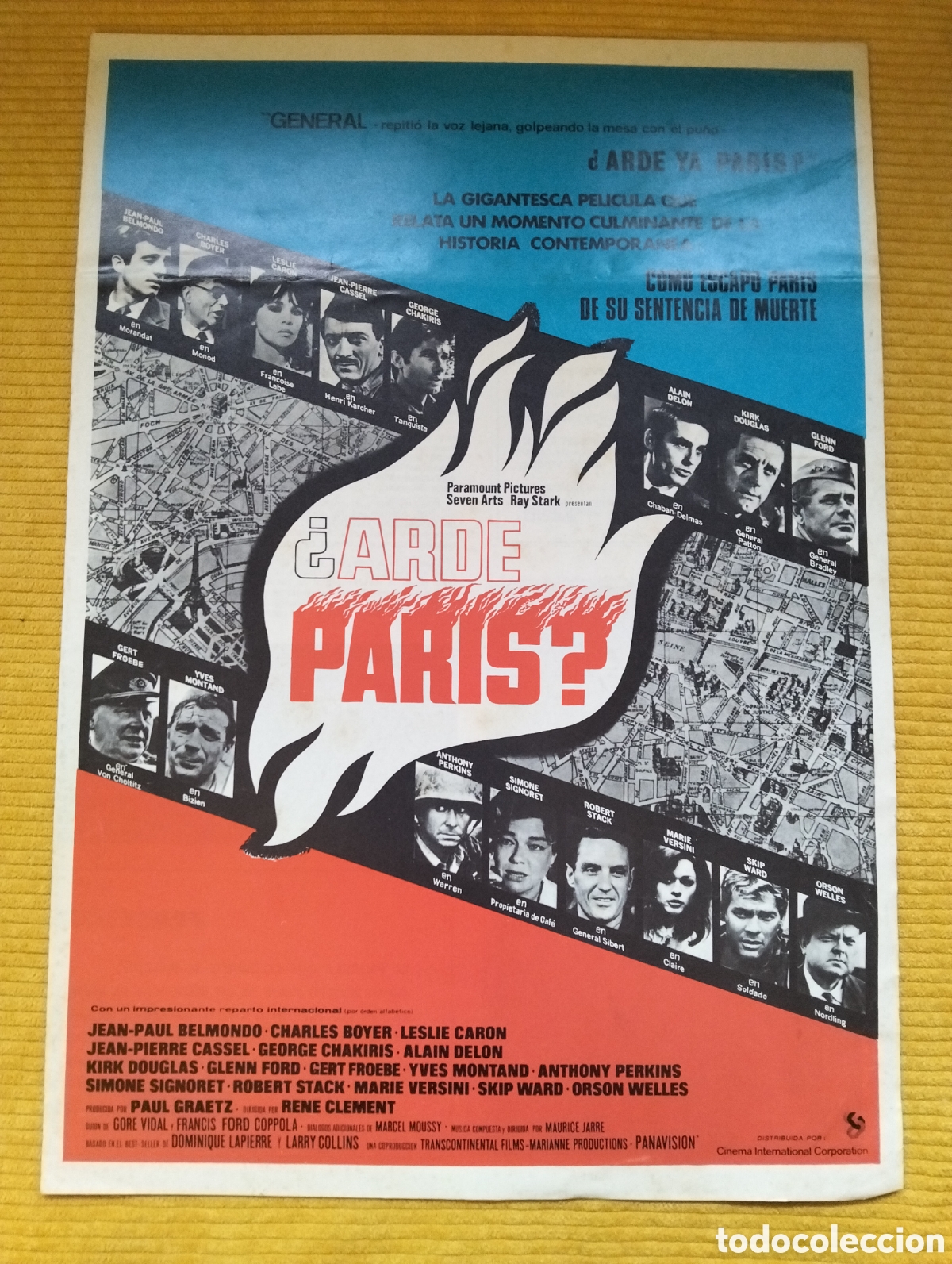 Cinema: &iquest;ARDE PARIS? JEAN - PAUL BELMONDO - CHARLES BOYER - GUIA DE CINE ORIGINAL - J55