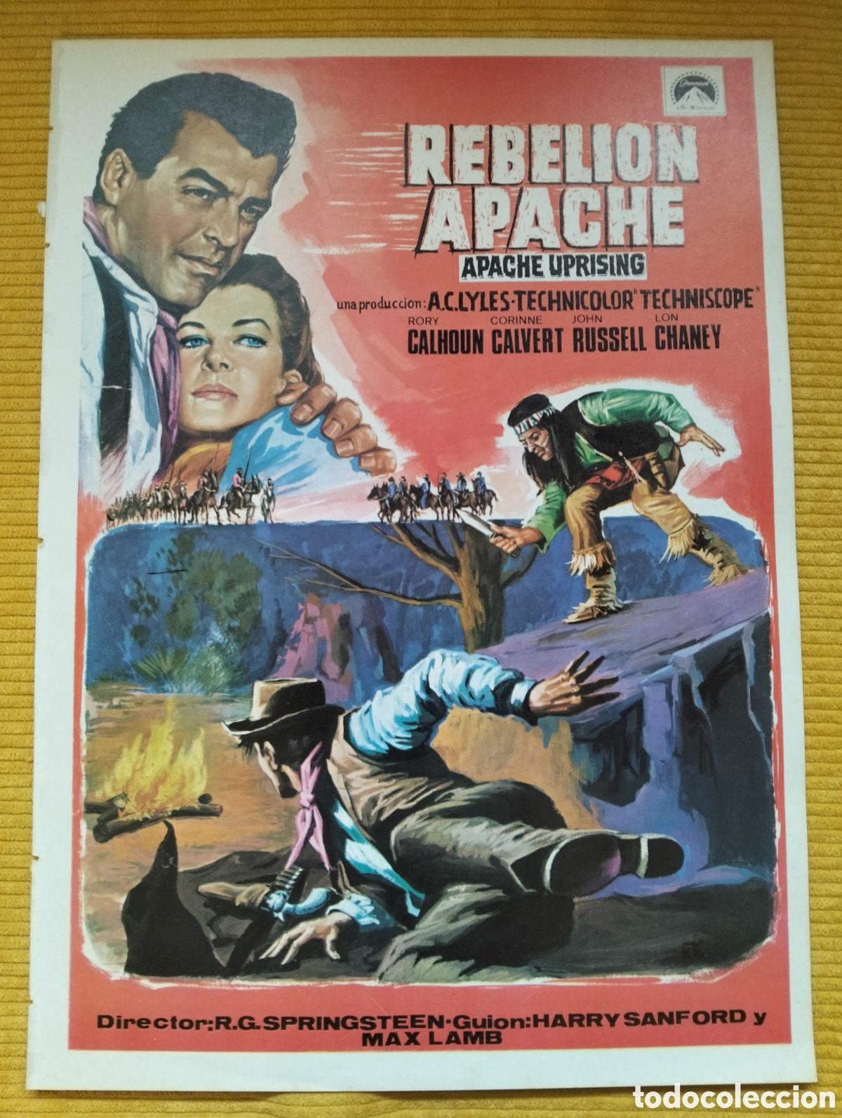 Cinema: REBELION APACHE RORY CALHOUN - GUIA DE CINE ORIGINAL - J56