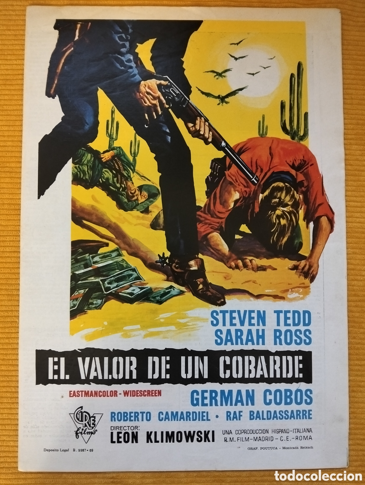 Cin&eacute;ma: EL VALOR DE UN COBARDE LEON KLIMOWSKI STEVE TEDD GUIA DE CINE ORIGINAL - J53