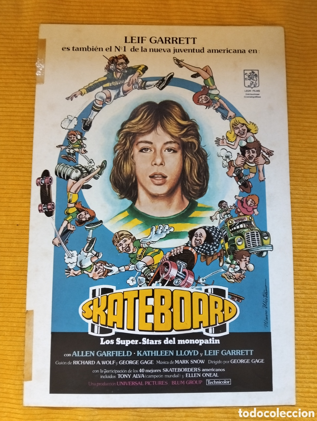 Cin&eacute;ma: SKATEBOARD LEIF GARRETT GUIA DE CINE ORIGINAL - J56