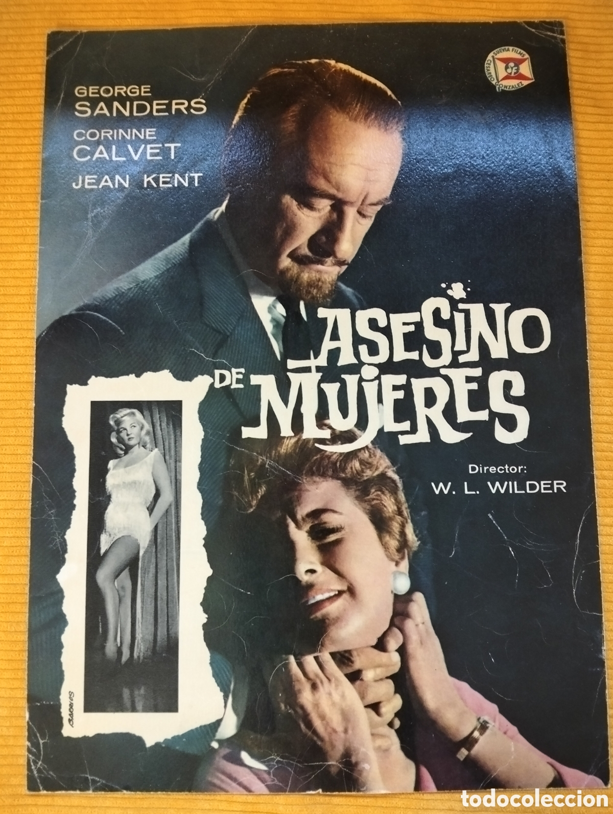 Cin&eacute;ma: ASESINO DE MUJERES GEORGE SANDERS COLINE CALVET GUIA DE CINE ORIGINAL - J53