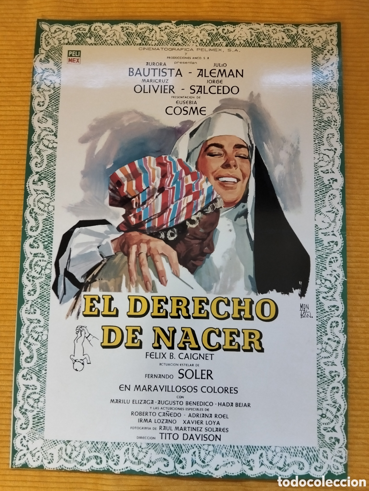 Cine: EL DERECHO DE NACER AURORA BAUTISTA JULIO ALEMAN GUIA DE CINE ORIGINAL - J53