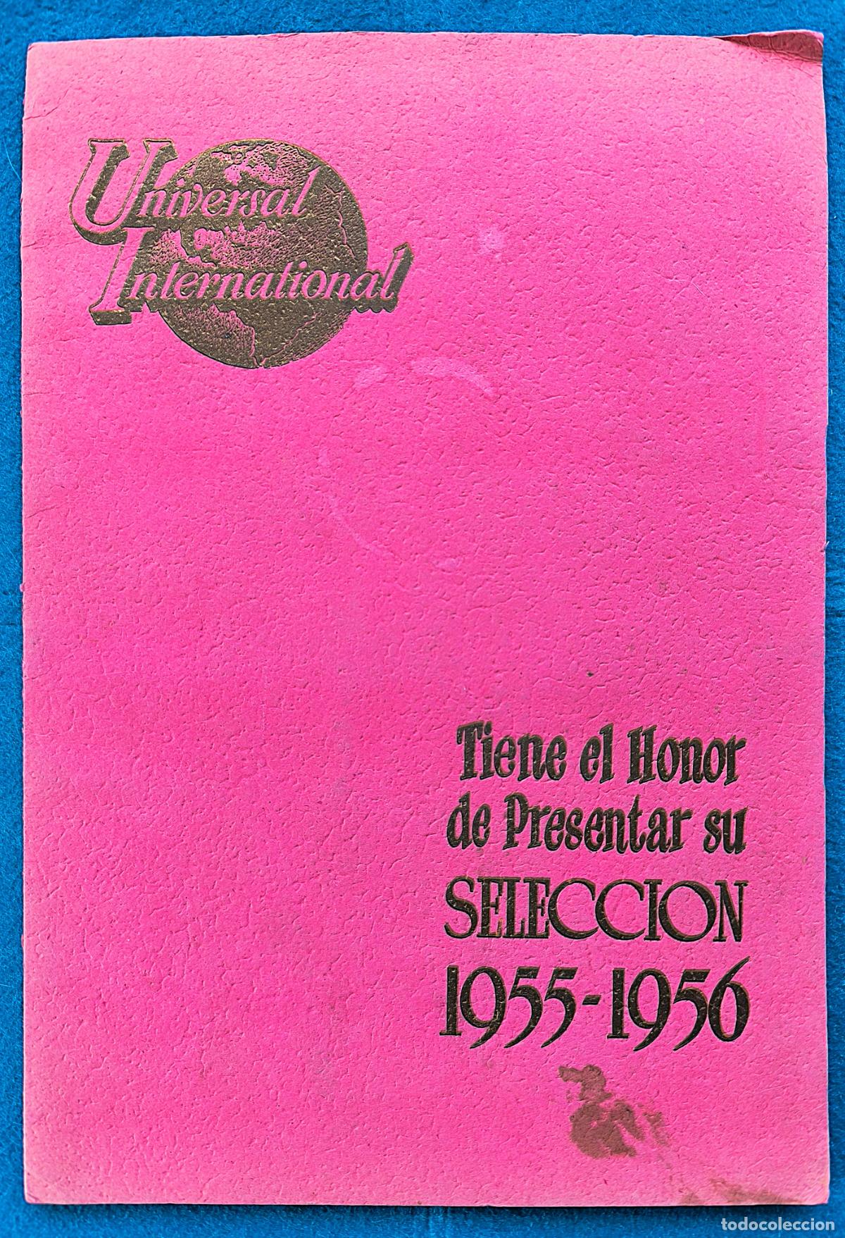 Cine: RW GUIA PUBLICITARIA CINE UNIVERSAL INTERNATIONAL SELECCION 1955 1956 G599