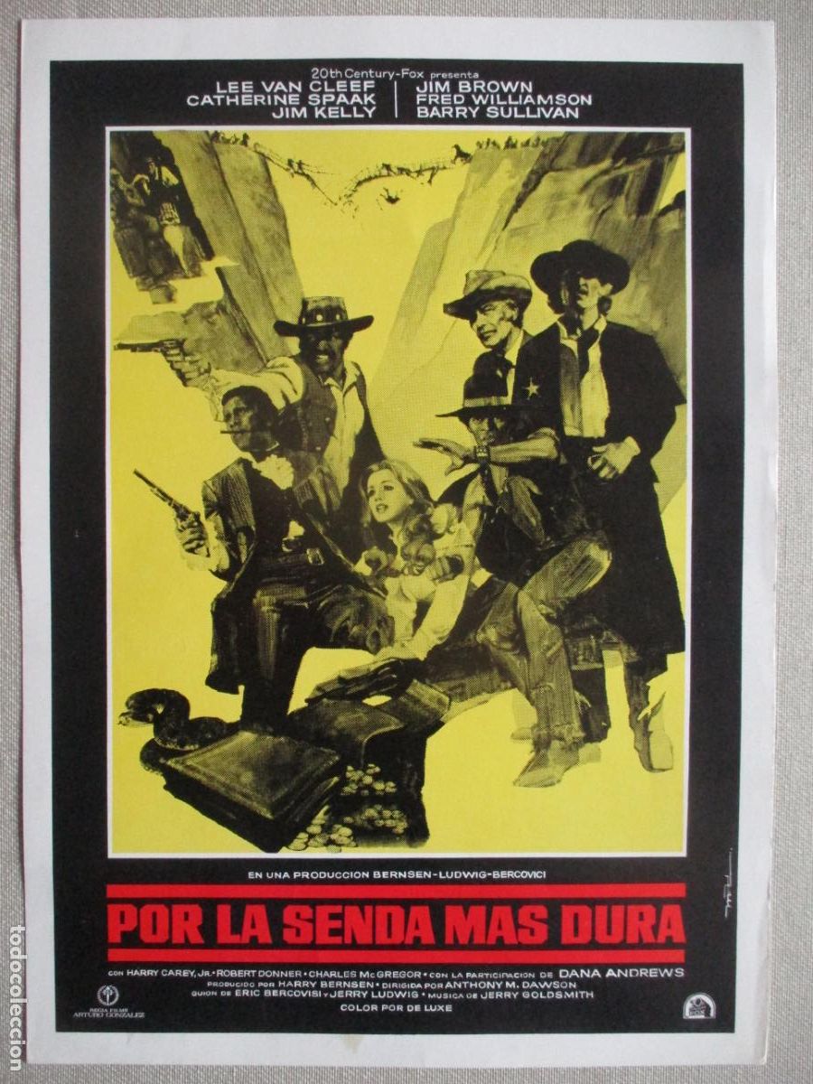 Cine: POR LA SENDA MAS DURA. GUIA ORIGINAL ESTRENO. PEDIDO MINIMO EN GUIAS 10 EUROS.