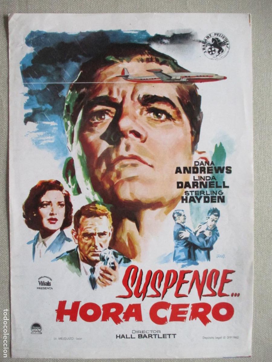 Cine: SUSPENSE...HORA CERO. GUIA ORIGINAL ESTRENO. PEDIDO MINIMO EN GUIAS 10 EUROS.
