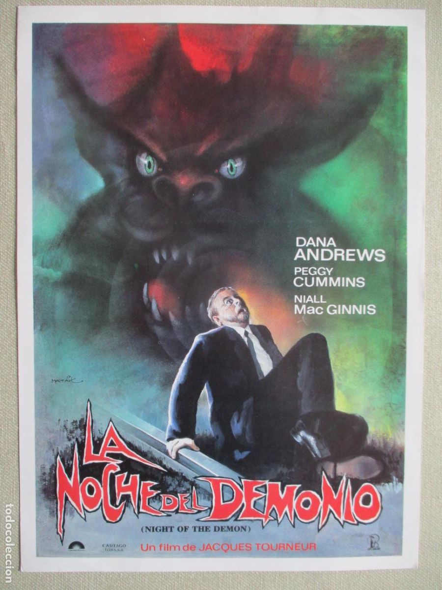 Cine: LA NOCHE DEL DEMONIO. GUIA ORIGINAL RE-ESTRENO. PEDIDO MINIMO EN GUIAS 10 EUROS.