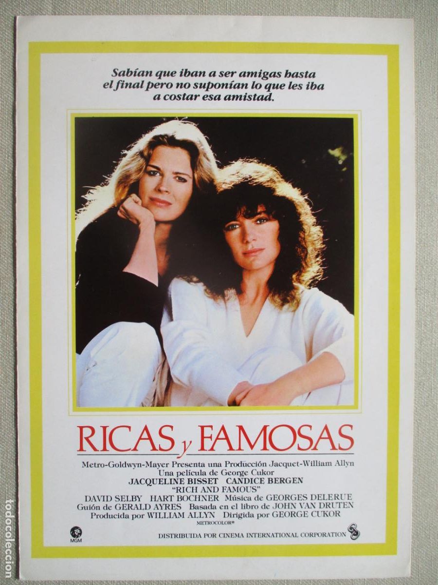 Cine: RICAS Y FAMOSAS. GUIA ORIGINAL ESTRENO. PEDIDO MINIMO EN GUIAS 10 EUROS.
