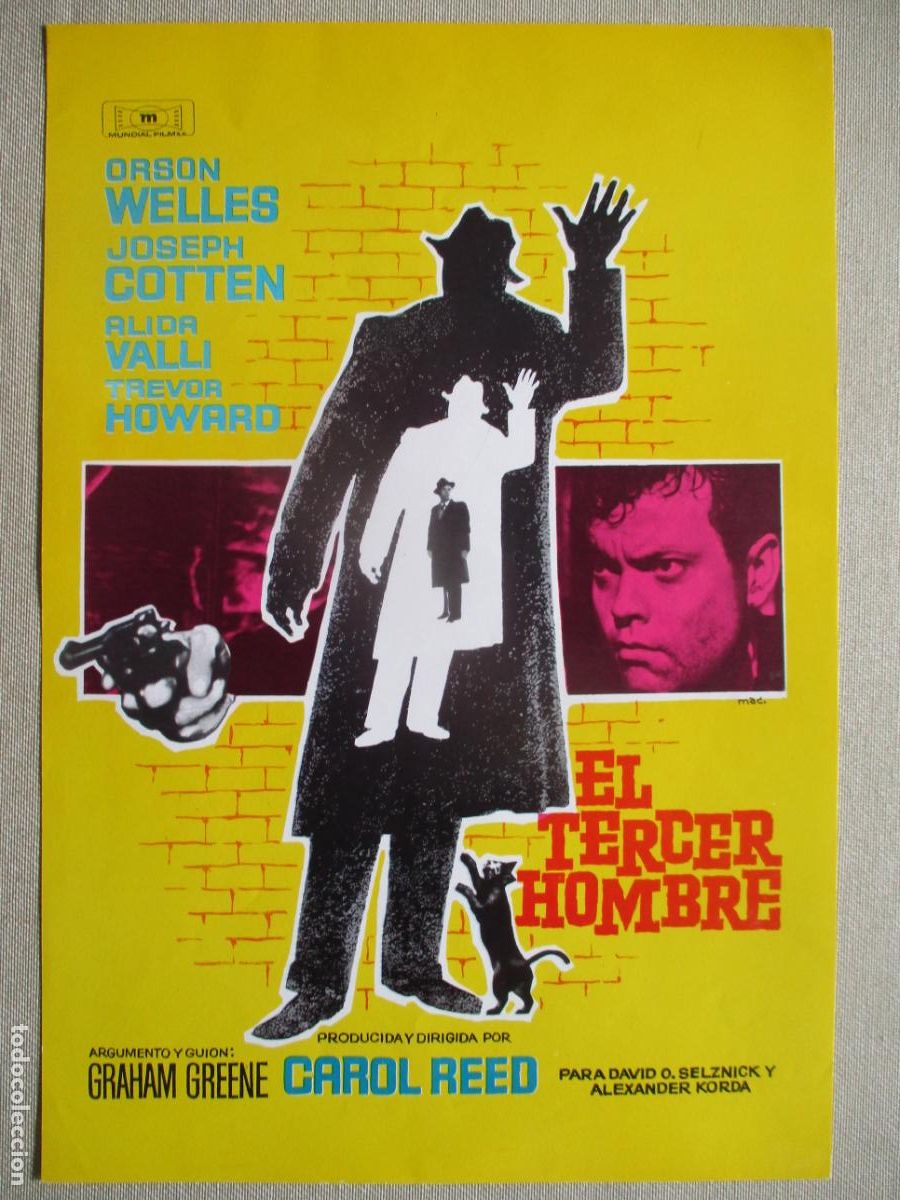 Cine: EL TERCER HOMBRE. GUIA ORIGINAL RE-ESTRENO. PEDIDO MINIMO EN GUIAS 10 EUROS.